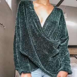 Emerald Green Cross Sweater